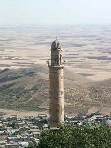Mezopotamya vadisi önünde Ulu Camii